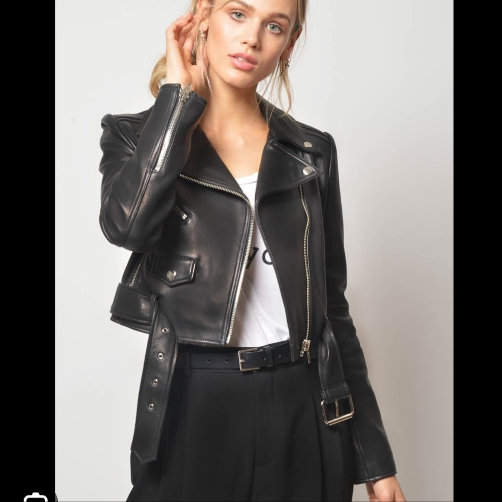 Zara cropped Moto jacket